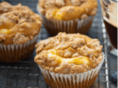 Peach Crumble Muffin