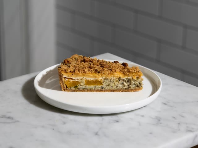 Pumpkin and Goat's Cheese Tart (slice)