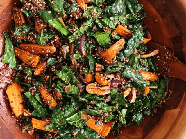 Roasted Carrot, Kale and Quinoa Salad
