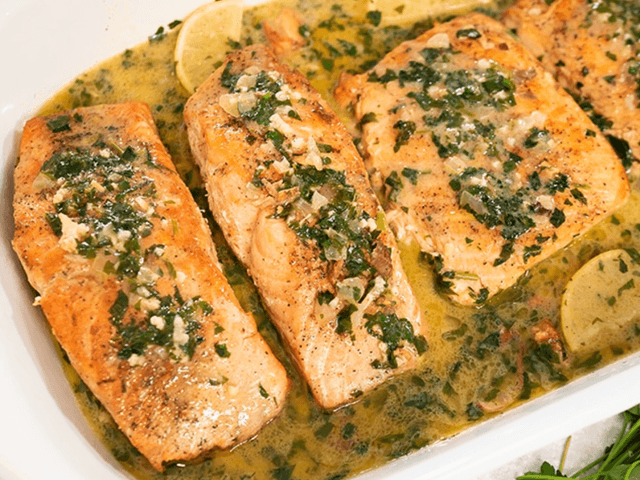 Pan-Seared Salmon with Lemon Butter Sauce