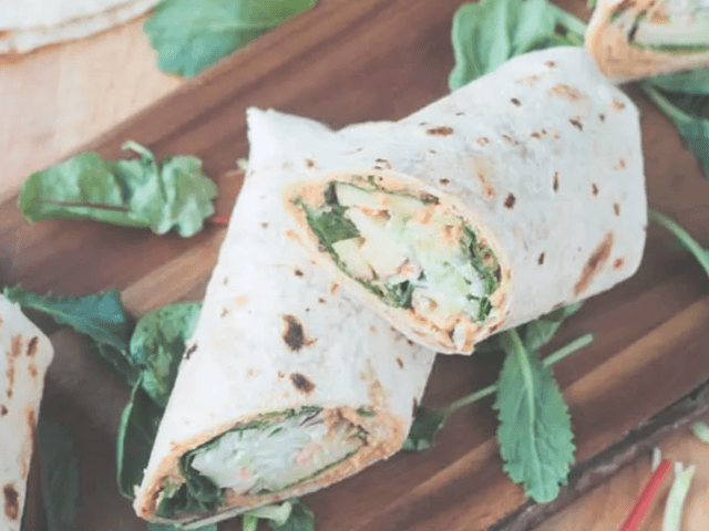 Haloumi and Spinach Wrap