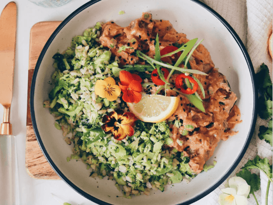 Viet Satay Veg with Broccoli Nasi