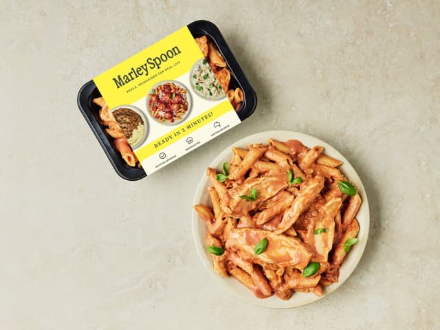 Creamy Chicken and Tomato Penne with Basil