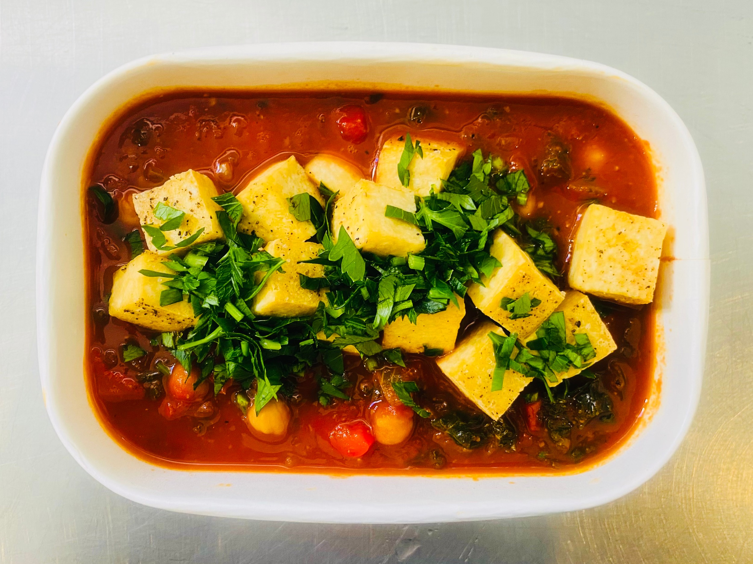 Tofu, Chickpea and Kale Shakshuka