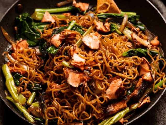 Teriyaki Salmon Noodles
