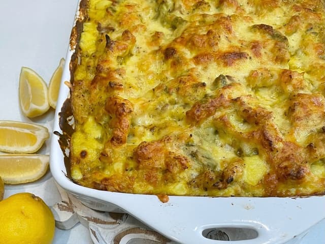 Tuna Bake & Seasonal Greens