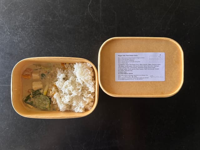 Vegan Tofu Thai Green Curry & Rice