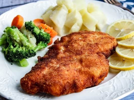 Chicken Schnitzel and Veggies