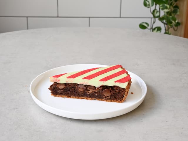 Chocolate Candy Cane Tart (Slice)