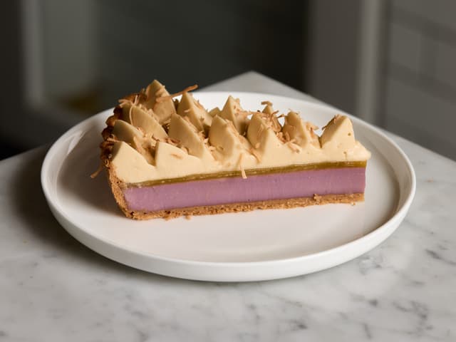 Ube, Mango and Coconut Tart (Slice)