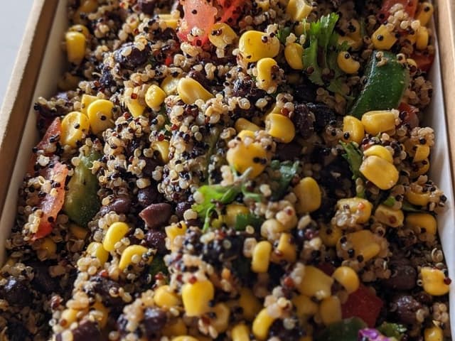 Mexican Grain & Sweet Corn Salad | GF - DF - Vegan - Halal