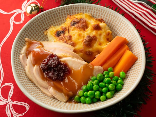 Roast Turkey with Potato Bake