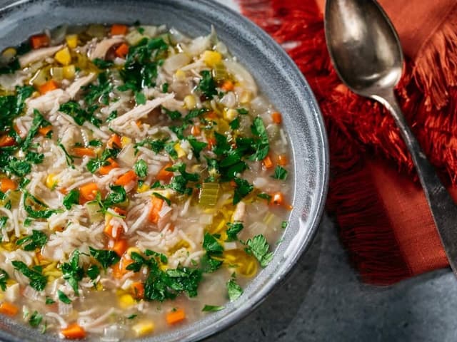 Chicken, Lemon & Rice Soup