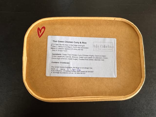 Thai Green Chicken Curry & Rice