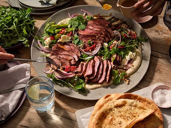 Middle Eastern–Style Lamb Rump with Tahini Yoghurt and Chermoula