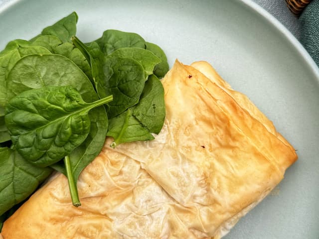 Tuna, cheese and vegetable filo