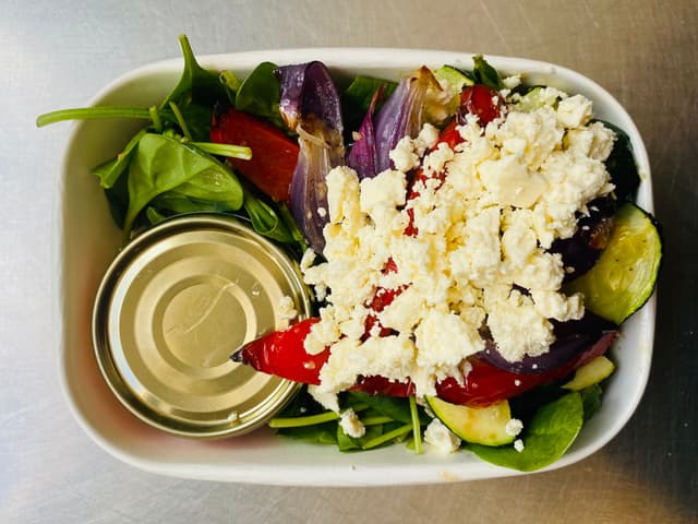 Roasted Vegetable Salmon Salad