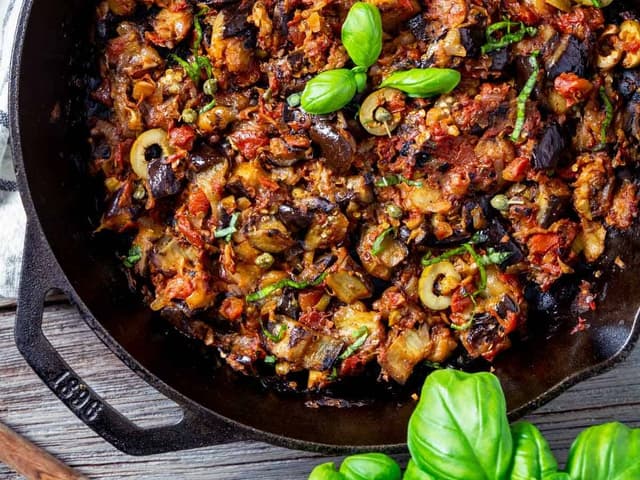 Sicilian Eggplant Caponata w Wild Rice Salad