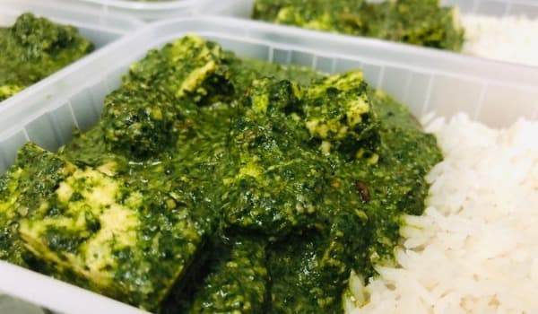 Vegan: Palak Paneer with Basmati Rice