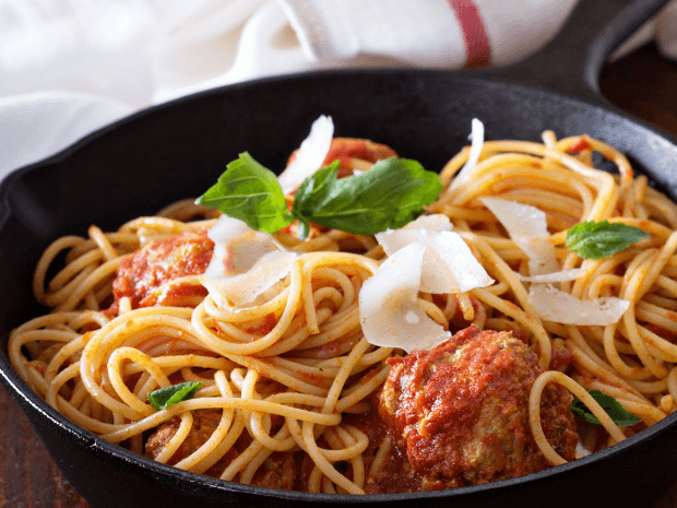 Turkey Meatballs & Spaghetti