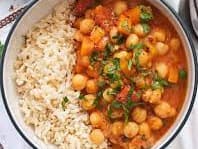 Vegan Chickpeas & Pumpkin Casserole w Quinoa Rice