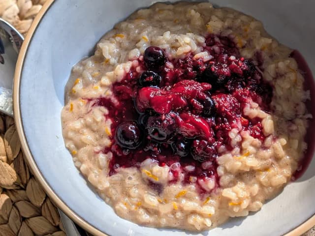 Berry Rice Pudding with added Collagen