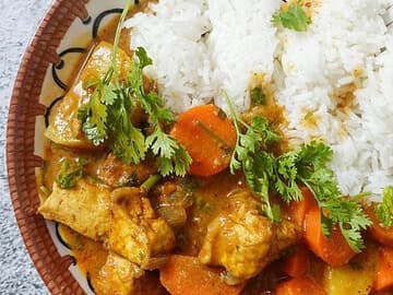 Thai Vegan Panang Curry With Cococut Rice