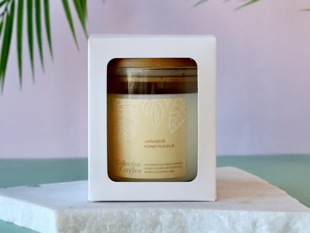 Japanese Honeysuckle Soy Candle Bamboo Lid