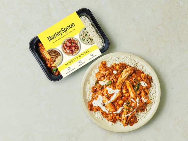 Butter Chicken with Spinach and Basmati Rice