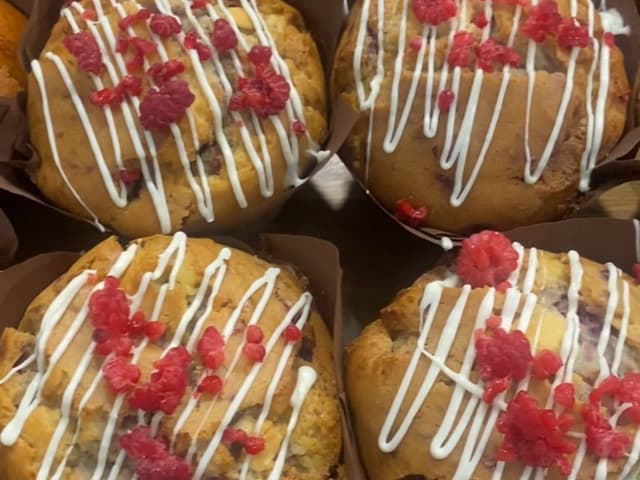 Raspberry & White Chocolate Muffin