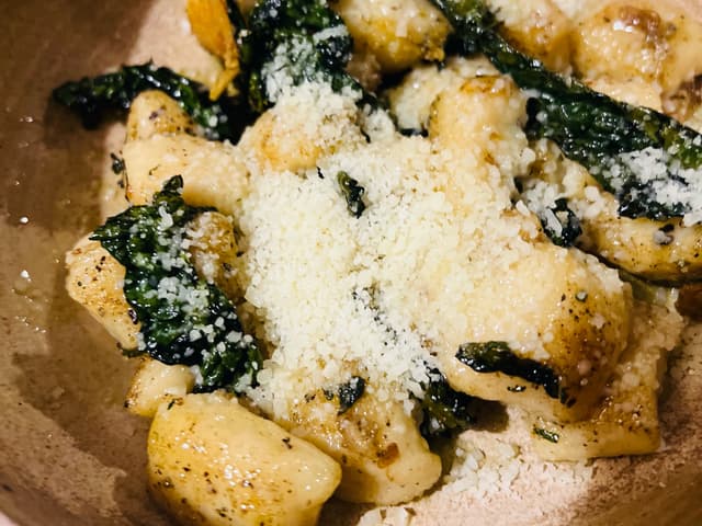 gnocchi burnt butter sage and kale