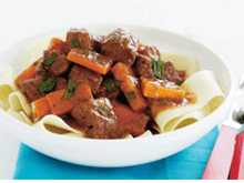 Beef and Carrot Ragout & Pasta