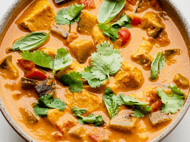 Red Fish Curry with Lime Leaf