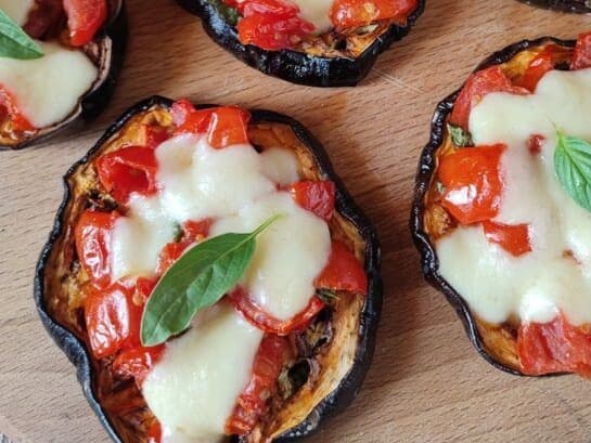 Tomato & Mozzarella EGGPLANT Pizzaiola w Pesto Penne