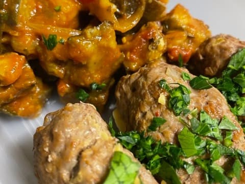 Lamb Kofte with Turkish Stew