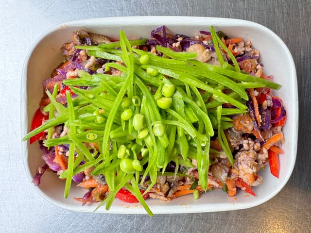 Chilli Mushroom Pork Larb