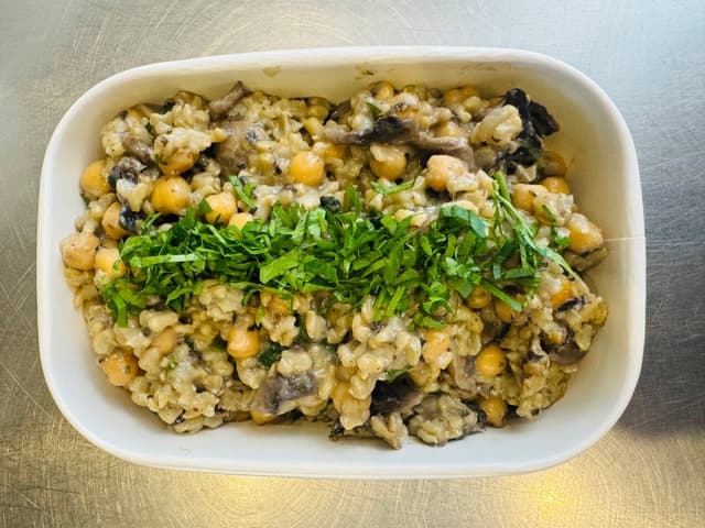 Mushroom, Spinach and Herb Risotto