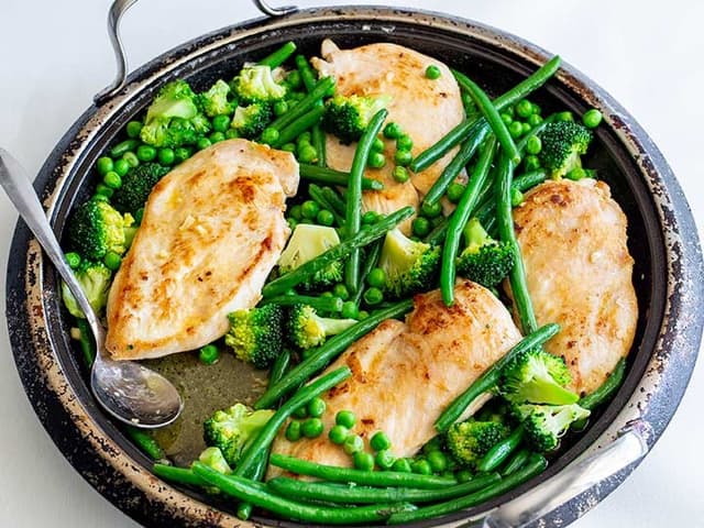 Chicken & Garlic Greens