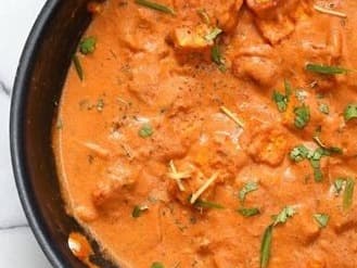 Butter Tofu w/Brown Rice & Peas