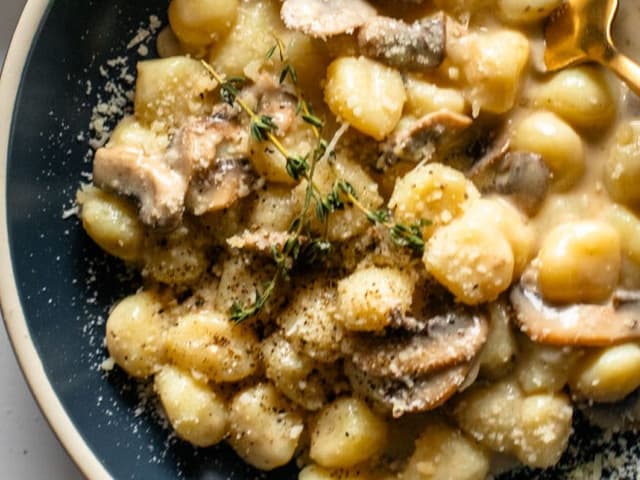 Potato and Ricotta Gnocchi Bake with our Creamy Mushroom Sauce