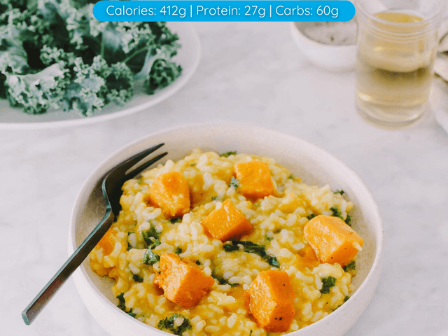 Pumpkin, Kale and Goats Cheese Risotto Frozen