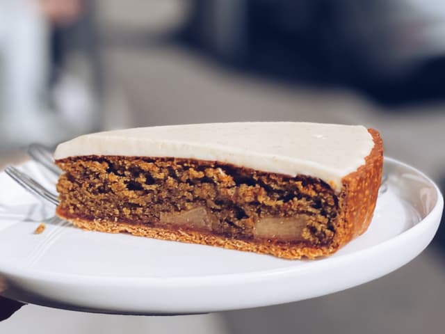 Quince, Pistachio and Cardamom Tart (Slice)