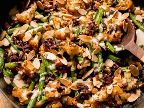 ROASTED CAULIFLOWER + GREEN BEAN SALAD