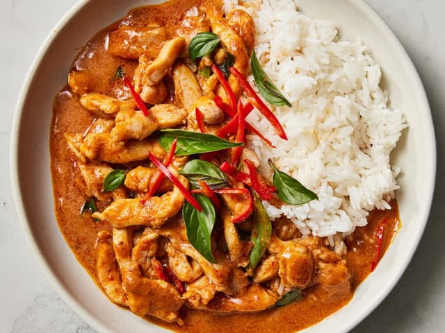 Thai Beef Panang Curry With Cococut Rice