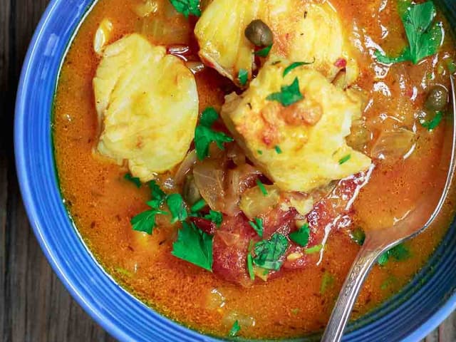 Mediterranean Fish Stew w Tomatoes & Saffron