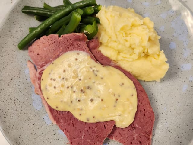 Corned Beef, Mash & Beans