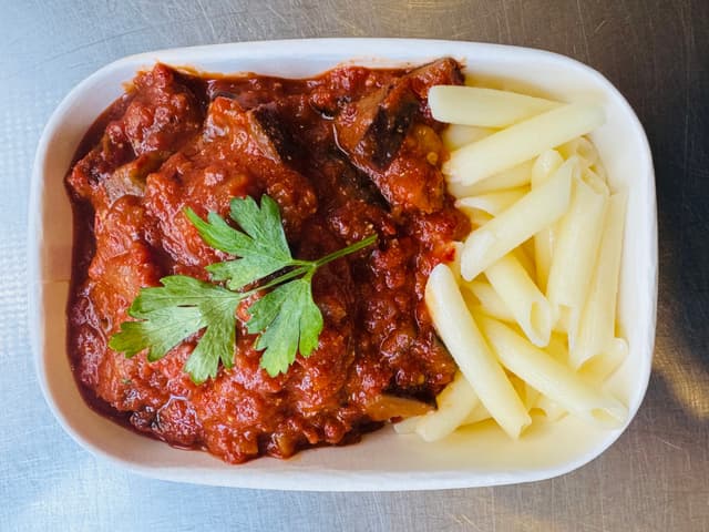 Eggplant Arrabbiata Pasta