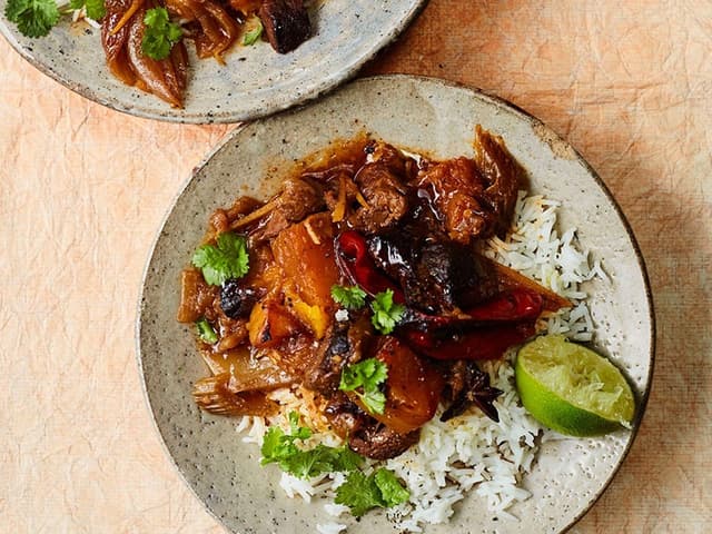 SPECIAL - Miso Beef & Pumpkin Casserole w/ Steamed brown Rice & Broccoli