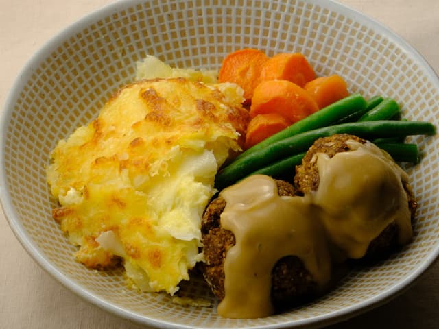 Homemade Beef Rissoles with Diane Sauce