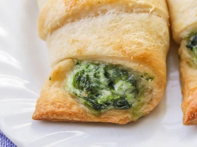 Spinach and Three Cheese Rolls